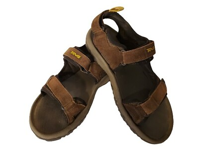 #ad Teva 4144 Katavi Men#x27;s Water Open Toe Hiking Sandals Brown Suede Size 8 $14.90