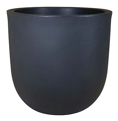 #ad 18 in Patio Mosswood Round Resin Planter All weather Finish Non Fading Outdoor $32.38