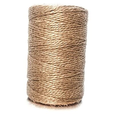 #ad Jute Rope Natural Jute Twine String 2 ply 400ft Thin Rope for Gift Box Brown $12.93