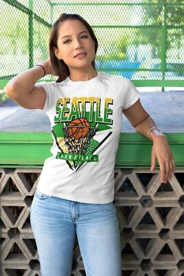#ad Seattle Basketball 90s Throwback Unisex Shirt $25.99