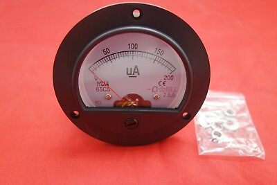 #ad DC 0 200uA Round Analog Ammeter Panel AMP Current Meter Dia. 90mm Direct Connect $11.80