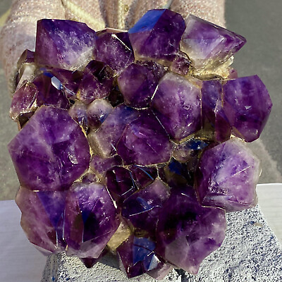 #ad 24.77LB Natural Amethyst backbone clustercrystal rod point healing therapy $893.00