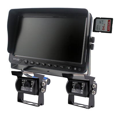 #ad Camera Kit 9quot; Quad Monitor DVR Recorder System 2 x Backup Reversing Cameras AU $445.88