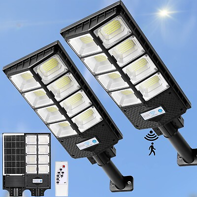 #ad ZJOJO Solar Street Lights Outdoor Waterproof 6500K 10000LM 448 LEDs Solar Pa... $157.58