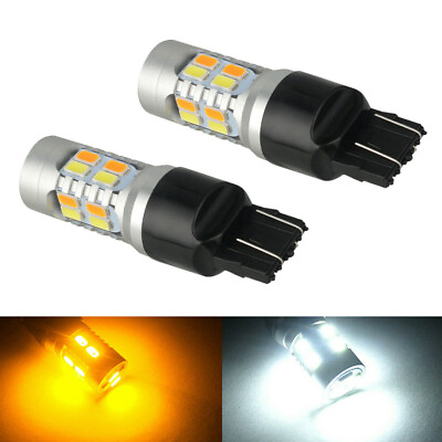 #ad 2x 7443 LED Turn Signal Light 7444 7440 Whiteamp;Amber Switchback DRL Parking Lamps $10.84