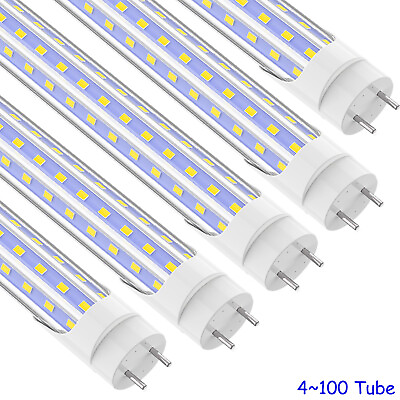 #ad 4 100 Tube G13 60W T8 4FT LED Tube Light Bulb 2 Pin LED Shop Lights 3 Rows 6500K $480.38