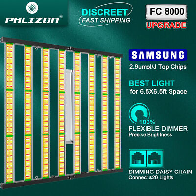 #ad Phlizon FC8000 LED Grow Light Samsung Full Spectrum Commercial Plants Veg Bloom $429.69