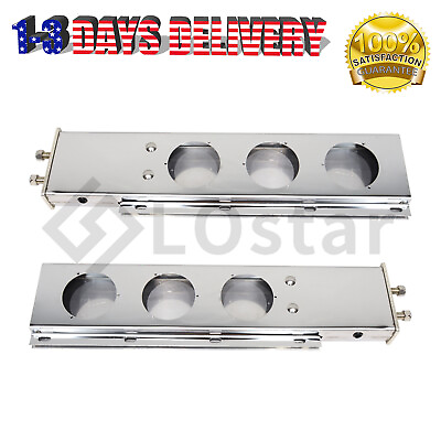 #ad Pair 2 Stainless Steel Mud Flap Hangers with Light Cut Out 2.5quot; Mounting Chrome $91.15