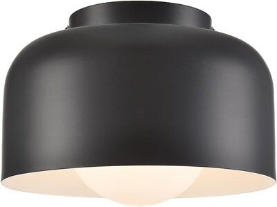 #ad Industrial Semi Gloss Black Ceiling Light Fixture Rustic Barn Design $49.99