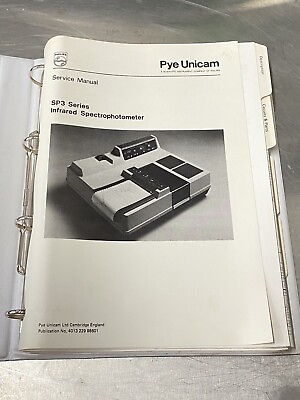 #ad PYE Unicam SP3 Infrared Spectrophotometer IR Users Guide Instruction Manual $39.99