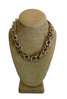 #ad NAPIER Light Gold Tone Chunky Chain Choker Necklace $14.99