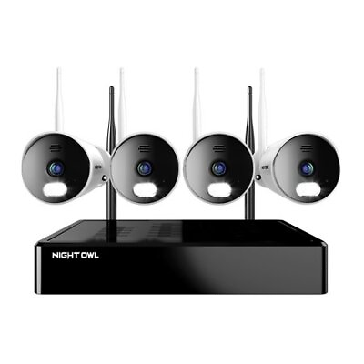 #ad Night Owl 10 Channel 4K Wi Fi NVR 1TB HDD and 4 Wi Fi IP 1080p HD Cameras $155.89