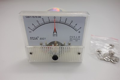 #ad DC Minus Zero Plus 5A 05A Analog 85C1 Analogue Ammeter AMP Panel meter $5.65