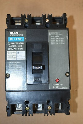 #ad Fuji Electric 40 Amp 600V AC 3 Pole Circuit Breaker Cat No. BU ESB3040 $50.00