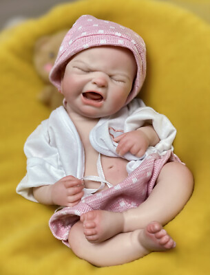 #ad 13inch Full Body Silicone Reborn Baby Girl Adorable Soft Silicone Newborn Doll $105.99