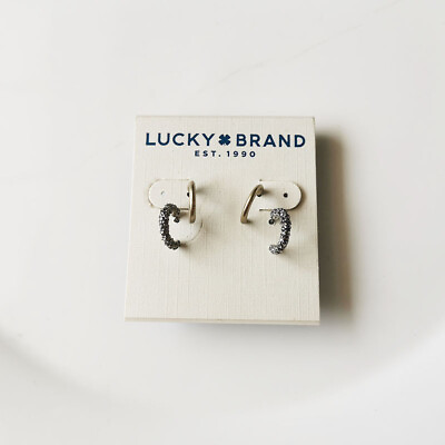 #ad New 2pairs Lucky Brand C Hoop Stud Earrings Gift Vintage Women Party Jewelry $7.59