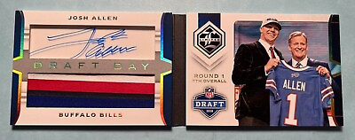 #ad 2018 Limited Josh Allen RPA Booklet Triple Color Patch 55 Bills On Card Auto🔥 $2000.00