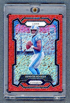 #ad HENDON HOOKER 2023 Panini Prizm Lions Red Shimmer Prizm Rookie Card # 35 $399.99
