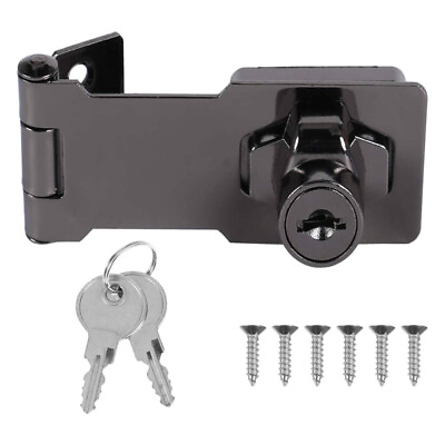 #ad Locking Hasp and Staple with Keys Padlock Garage Lock Cupboard Shed $8.95