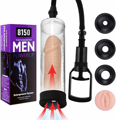 #ad Vacuum Penis Pump for Male Man ED Erectile Enlargement Penis Enlarger BG Gift $13.29