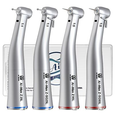 #ad Dental Electric Contra Angle Stainless Steel Handpiece LED Red Surgery... $234.16