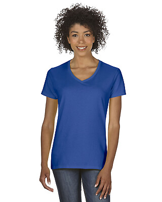 #ad Gildan Ladies#x27; Heavy Cotton 5.3 oz. V Neck Cap Sleeves T Shirt G500VL S 3XL $9.01