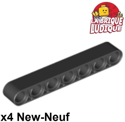 #ad LEGO Technic 4x BAR Beam Liftarm 1x7 Thick Black Black 32524 New $2.60