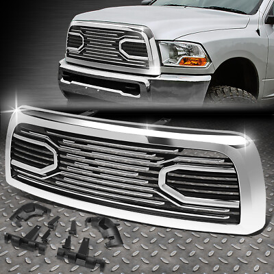 #ad FOR 10 18 DODGE RAM 2500 3500 TRUCK BADGELESS BIG HORN STYLE FRONT GRILLE CHROME $225.88