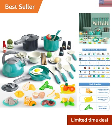#ad Kids Play Kitchen Toys Set Pretend Cooking Playset with Pots Pans amp; Utensils $37.99