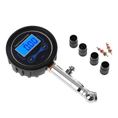 #ad High Digital Tyre Pressure Gauge 200 for w Backlit LCD Screen for $13.75