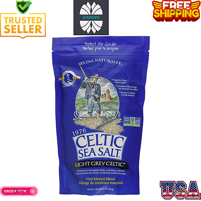 #ad Light Grey Celtic Sea Salt 1 Pound Resealable Bag Additive Free Perfect fo $16.02