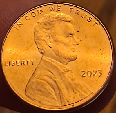 #ad 2023 Lincoln Head Shield Penny Reverse Lower Die Crack No Mint $7.60