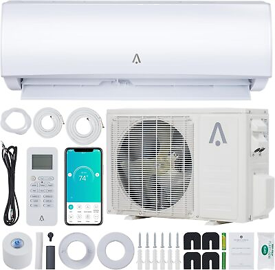 #ad 25000 BTU Smart Split AC Heating System 19 SEER Split Inverter Air Conditioner $992.99