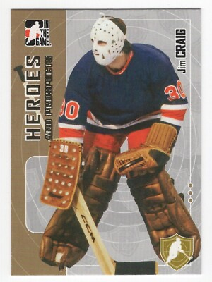 #ad 2005 06 ITG Heroes and Prospects Jim Craig #186 U.S. Olympic Team Gold Medal $3.99