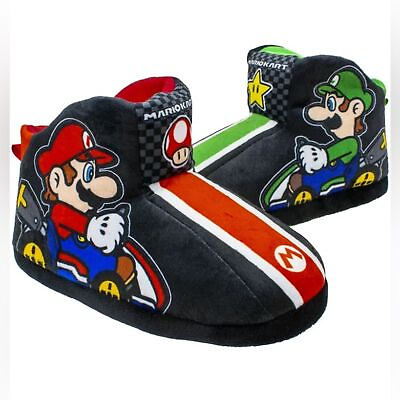 #ad Mario Kart multicolor slippers with sound📣 size 4 5 Kids $20.00