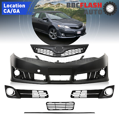 #ad For 2012 2014 Toyota Camry SE SE Front Bumper Cover amp;Grille Grill Sedan Sport $223.09