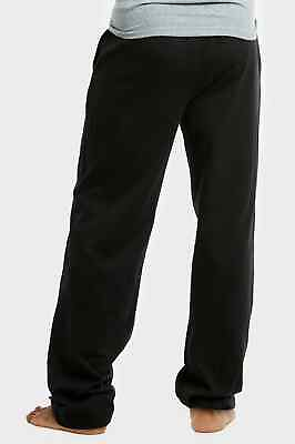 #ad Men#x27;s Lightweight 100% Cotton Jersey Knit Pajama Pants Lounge Black $11.99