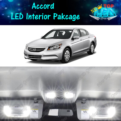 #ad #ad 12x White LED Bulbs Interior Lights Package Kit for 2003 2012 Honda Accord $13.99