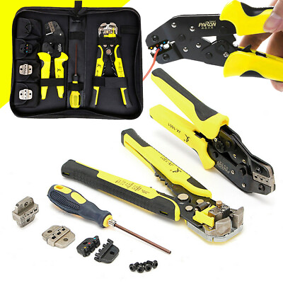 #ad Self Adjusting Insulation Wire Stripper Cutter Crimper Cable Stripping Tools Set $31.99