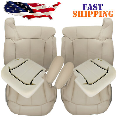 #ad For 2000 2001 2002 Chevy Tahoe Suburban Front Seat Cover Foam Cushion Shale Tan $20.29