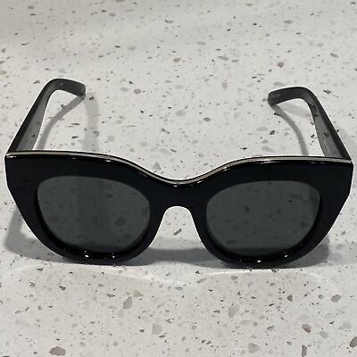 #ad LE SPECS Women#x27;s Sunglasses Air Heart 1602175 Black Gold 51mm $62.31