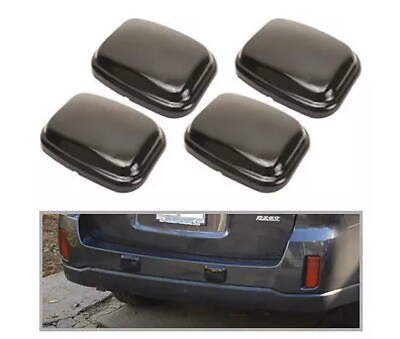 #ad 4x Universal Bumper Protector Guard Pad Kit Car Front Back Wall Rear Thick BLACK $16.95