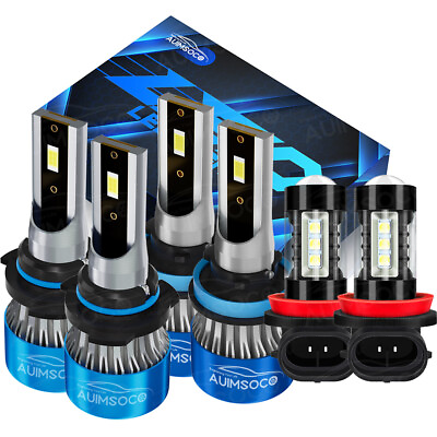 #ad 6 LED Bulb HighLow Beam Kit HeadlightFog Light for GMC Terrain 2010 2015 $69.99