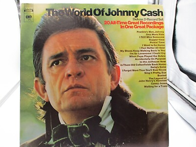 #ad JOHNNY CASH quot;The World of JOHNNY CASHquot; 2xLP Records CG 29 NM Ultrasonic Clean $21.95