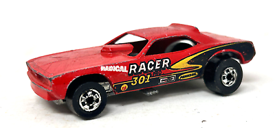#ad Vintage Hot Wheels Red Top Eliminator Funny Car Radical Racer 301 Black Wall $7.95