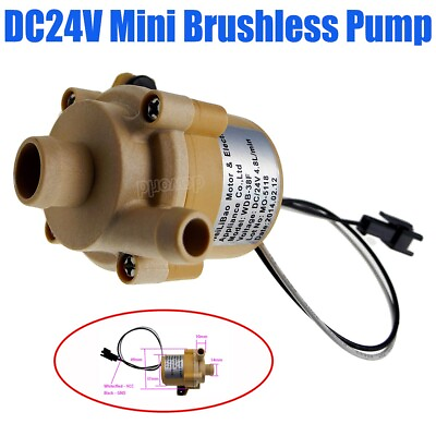 #ad DC 24V Mini Brushless Motor Submersible Circulation Pump DIY PV Solar Water Pump $13.49