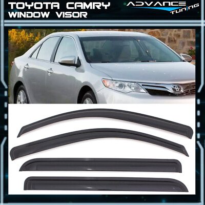 #ad Fits 12 14 Toyota Camry XV50 4DR Acrylic Smoke Window Visors Sun Rain Guard 4PCS $26.98
