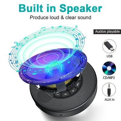 #ad Rechargeable Portable Personal CD Player MP3 Music Walkman Speaker for Car Home $36.49