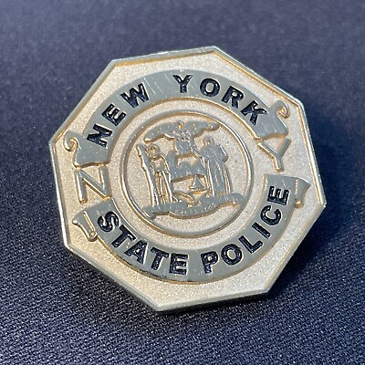 #ad New York State Police Mini Badge Mini Shield Lapel Pin NYSP Collectible $9.99