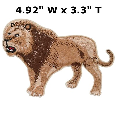 #ad AMERICAN LION Patch Embroidered Iron on Applique Extinct Ice Age Animals $5.00